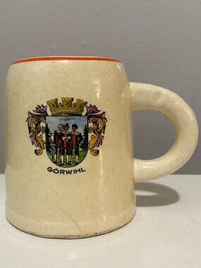 Vintage Waldershof Bavaria Gorwihl Germany Coat Of Arms Beer Mug Hand Painted